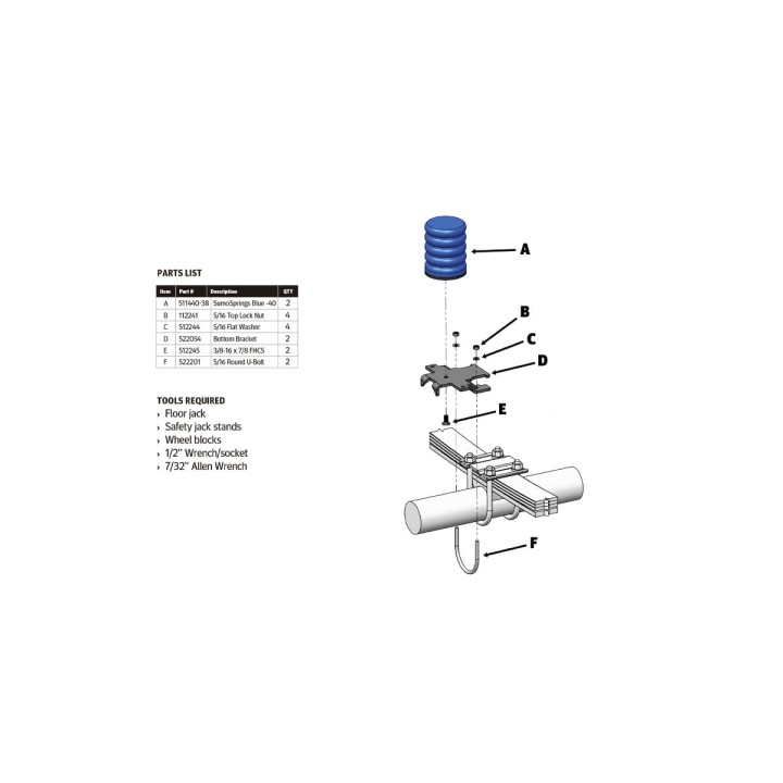 Rear SumoSprings Helper Springs, SuperSprings (454 kg), Volkswagen Amarok 2010 - 2022 - EDK.ro