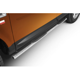 Side Steps, Steeler 4x4 Side Bars with Plastic Steps, Color Silver, Land Rover Freelander 2007 - 2014 - EDK.ro