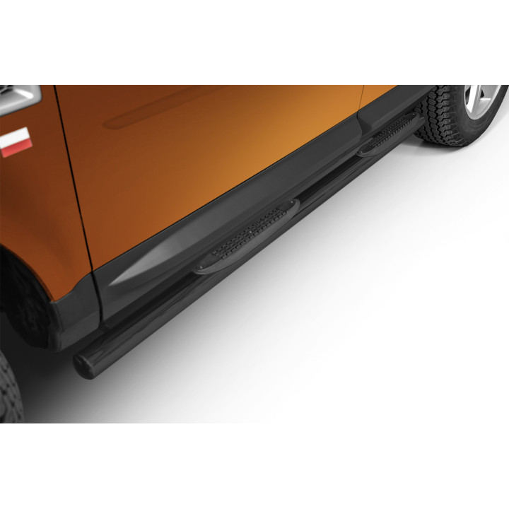 Praguri Laterale, Steeler 4x4 Side Bars cu Treaptă de Plastic, Culoare Argintiu, Land Rover Freelander 2007 - 2014 - EDK.ro