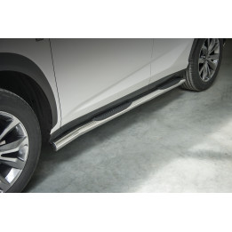 Side Steps, Steeler 4x4 Side Bars with Plastic Steps, Color Silver, Lexus NX F-Sport 2014 - 2020 - EDK.ro