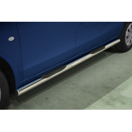 Praguri Laterale, Steeler 4x4 Side Bars cu Treaptă de Plastic, Culoare Argintiu, Mercedes-Benz V-Class 2014 - 2024 - EDK.ro