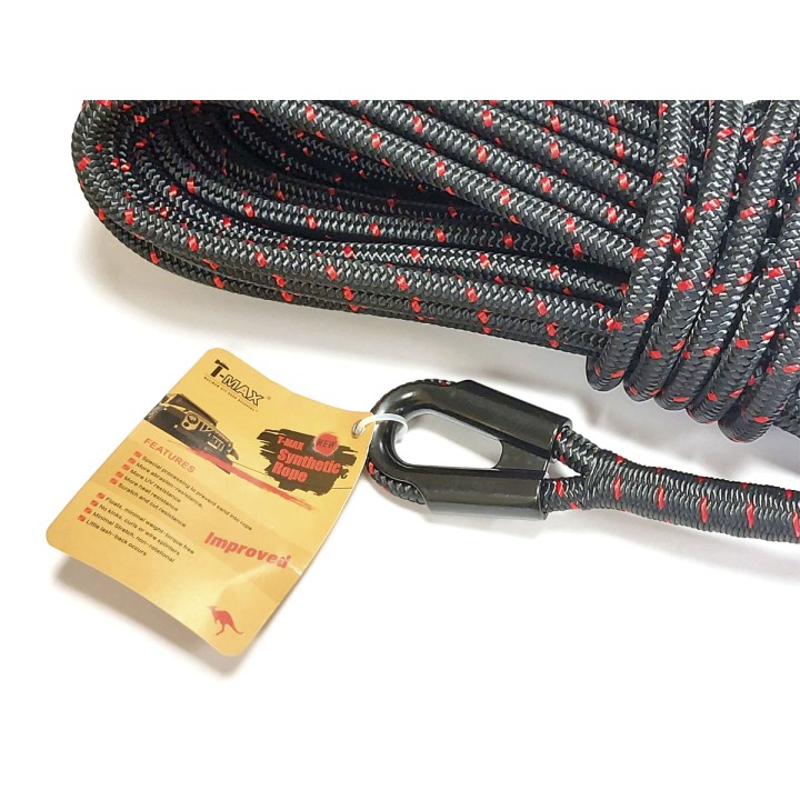 Frânghie Sintetică pentru Troliu, T-Max Series Ø13.2 mm X 25m fără Cârlig) pentru 15.500lb Winches) - EDK.ro