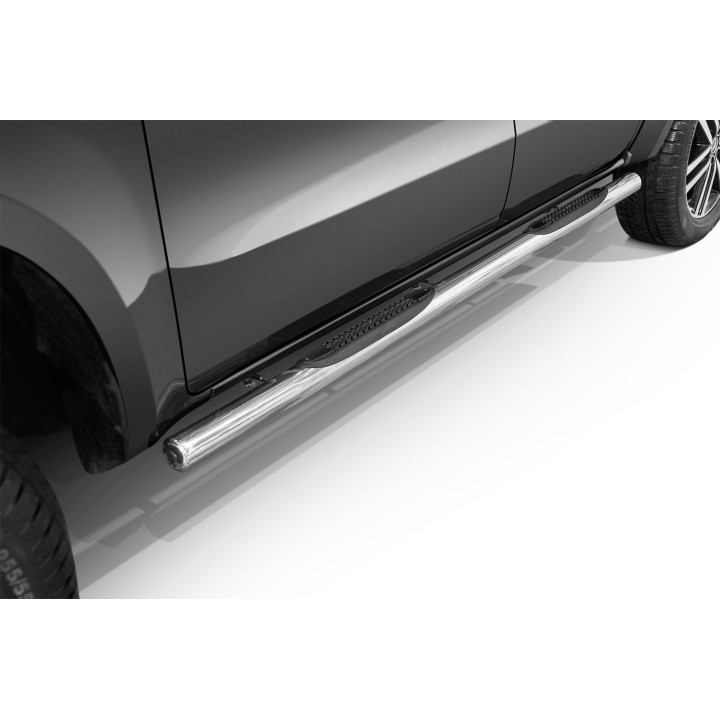 Praguri Laterale, Steeler 4x4 Side Bars cu Treaptă de Plastic, Culoare Argintiu, Mercedes-Benz X-Class 2017 - Prezent - EDK.ro