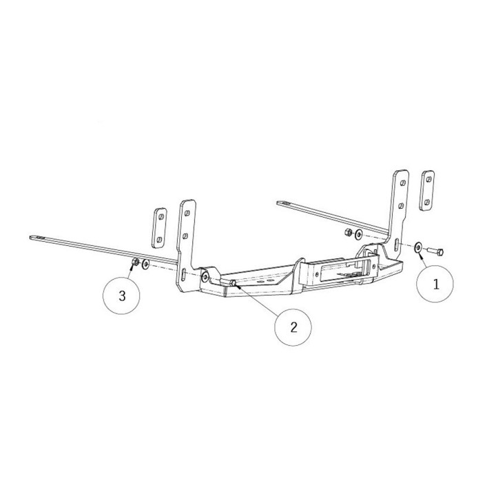 Winch Mounting Plate, Four Wheeler 4x4 AWD, Ford Transit 2014 - 2019 - EDK.ro