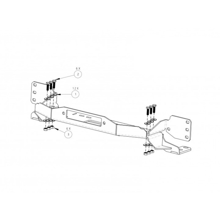 Winch Mounting Plate, Otros Fabricantes, Toyota Tundra 2014 - Present - EDK.ro