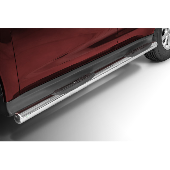 Praguri Laterale, Steeler 4x4 Side Bars cu Treaptă de Plastic, Culoare Argintiu, Mitsubishi ASX 2017 - 2019 - EDK.ro