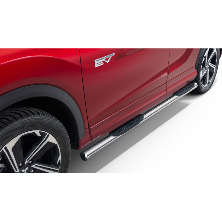 Side Steps, Steeler 4x4 Side Bars with Plastic Steps, Color Silver, Mitsubishi Eclipse Cross 2017 - Present - EDK.ro