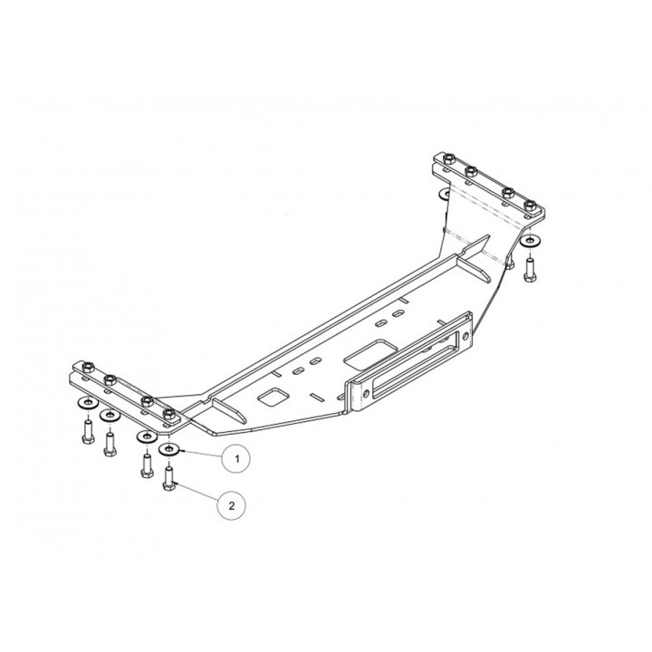Winch Mounting Plate, Otros Fabricantes 4motion, Volkswagen Crafter 2011 - 2017 - EDK.ro
