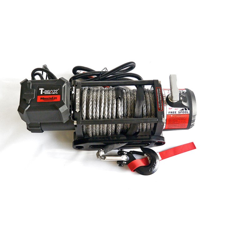 Winch Synthetic Rope, T-Max Winch Muscle-Lift MW-9500 12V 4305 kg - EDK.ro