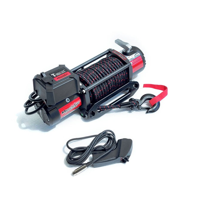 Winch Synthetic Rope, T-Max Winch Muscle-Lift MW-12500 12V 5665 kg - EDK.ro