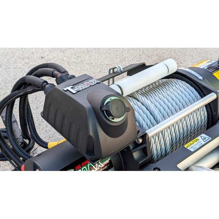 Winch Wire Rope, T-Max Winch Industrial Fire-Work FEW-18500 24V 8390 kg - EDK.ro