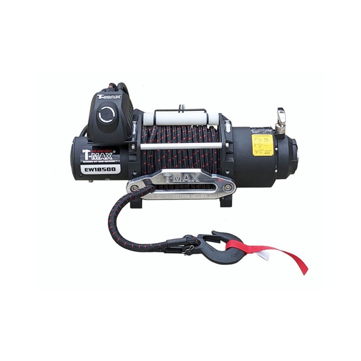 Winch Synthetic Rope, T-Max Winch Industrial Fire-Work FEW-18500 24V 8390 kg - EDK.ro