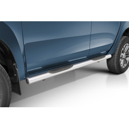Side Steps, Steeler 4x4 Side Bars with Plastic Steps, Color Silver, Mitsubishi L200 2015 - 2019 - EDK.ro