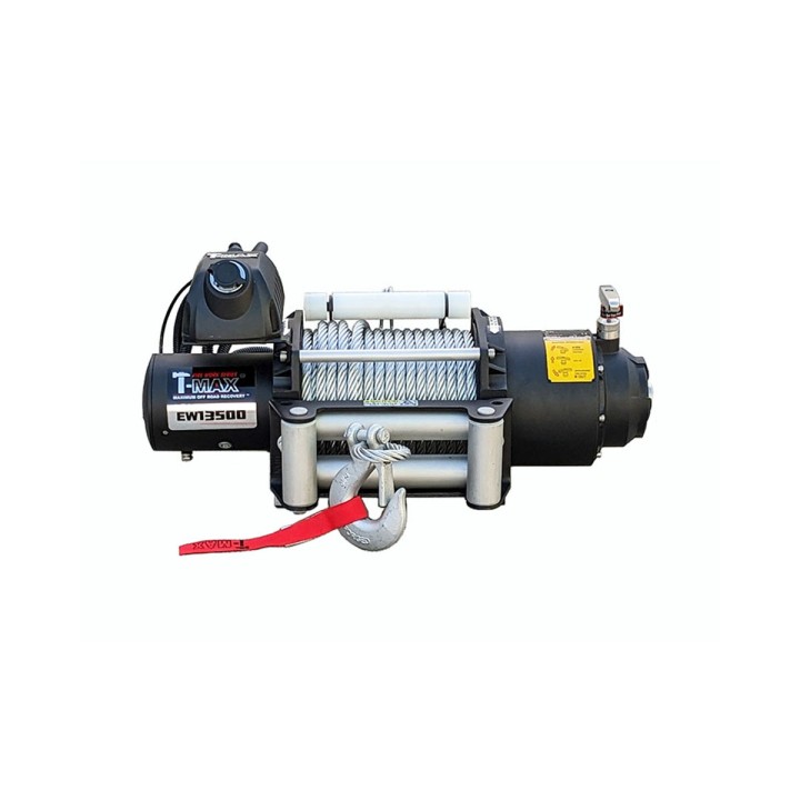 Winch Wire Rope, T-Max Winch Industrial Fire-Work FEW-13500 24V 6120 kg - EDK.ro