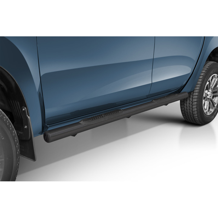 Side Steps, Steeler 4x4 Side Bars with Plastic Steps, Color Silver, Mitsubishi L200 2015 - 2019 - EDK.ro