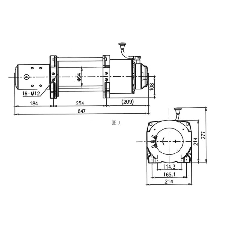 Cablu Metalic pentru Troliu, T-Max Winch Industrial Fire-Work FEW-13500 24V 6120 kg - EDK.ro