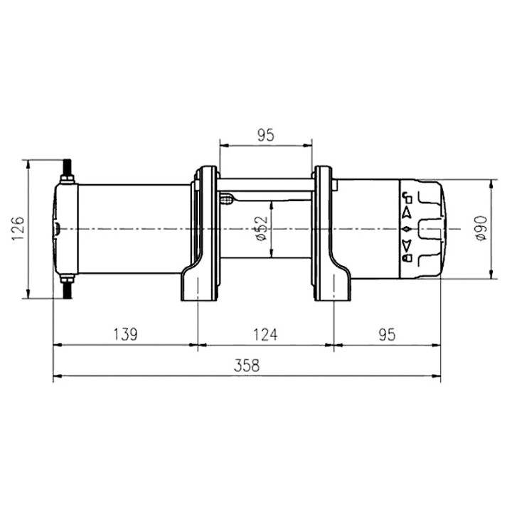 Winch Wire Rope, T-Max Winch ATW-2500 12V 1135 kg - EDK.ro