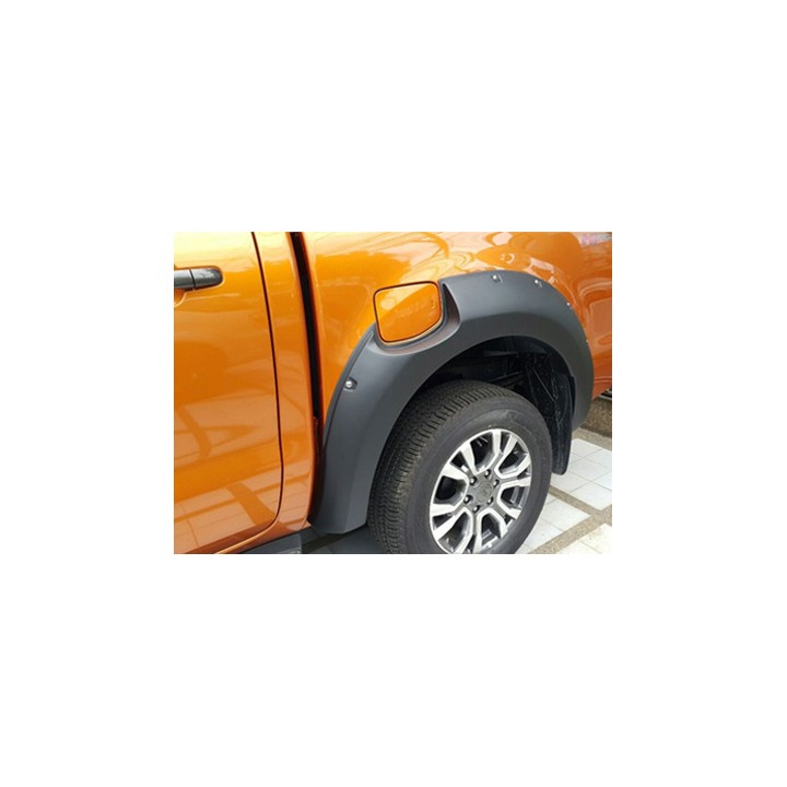 Fender Flares, Otros Fabricantes ABS XXL +45 mm with Parking Sensors (6 Pcs-black), Ford Ranger 2012 - 2022 - EDK.ro