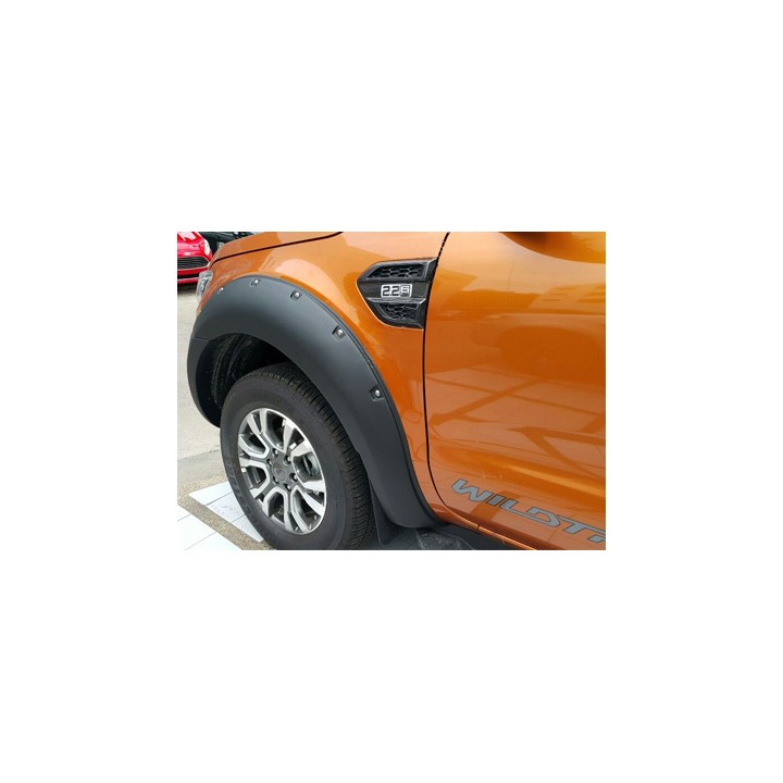 Extensii Aripi, Otros Fabricantes ABS XXL +45 mm cu Parking Sensors (6 Buc-black), Ford Ranger 2012 - 2022 - EDK.ro