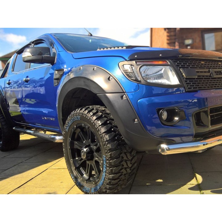 Extensii Aripi, Otros Fabricantes ABS XXL +45 mm (6 Buc-black), Ford Ranger 2012 - 2022 - EDK.ro