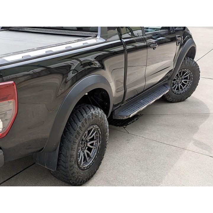 Extensii Aripi, Otros Fabricantes ABS Raptor Stil +45 mm cu Parking Sensors (6 Buc-black), Ford Ranger 2012 - 2022 - EDK.ro