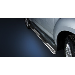 Praguri Laterale, Steeler 4x4 Side Bars cu Treaptă de Plastic, Culoare Argintiu, Mitsubishi Outlander 2009 - 2012 - EDK.ro