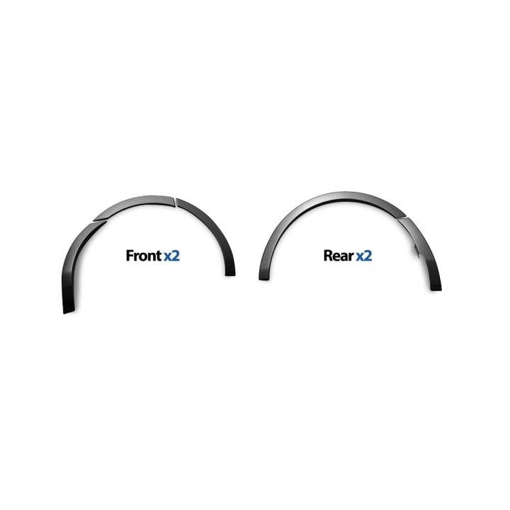 Extensii Aripi, Otros Fabricantes ABS Kit pentru (10 Bucăți), Culoare Negru, Ford Transit Custom 2014 - 2017 - EDK.ro