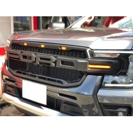 Grilă Față, Otros Fabricantes Față ABS cu Dual LED Lights Raptor Stil Ranger Limited/Wildtrak, Culoare Negru - EDK.ro