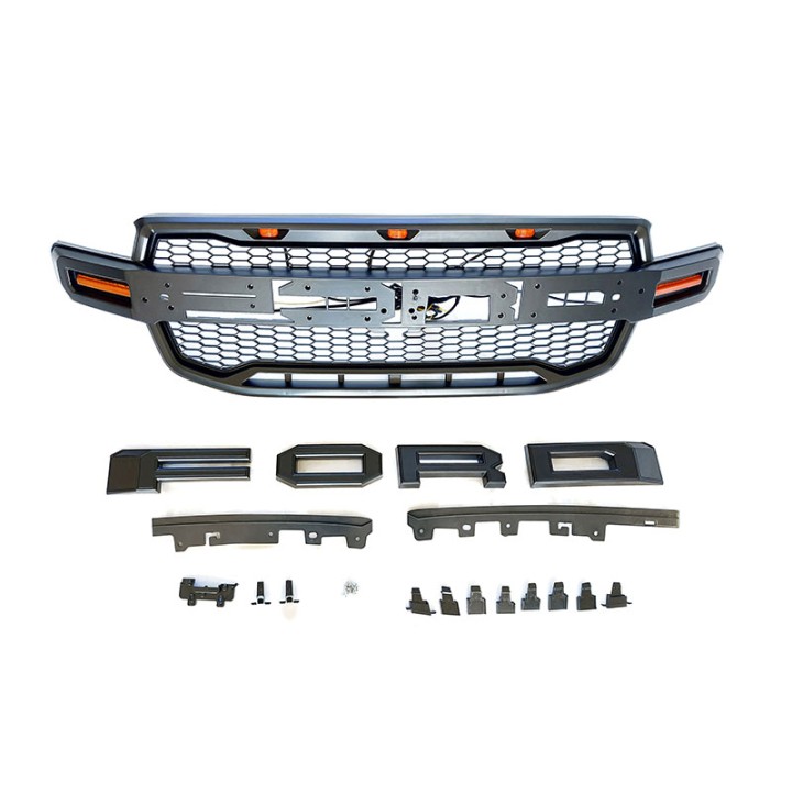 Grilă Față, Otros Fabricantes Față ABS cu Dual LED Lights Raptor Stil Ranger Limited/Wildtrak, Culoare Negru - EDK.ro