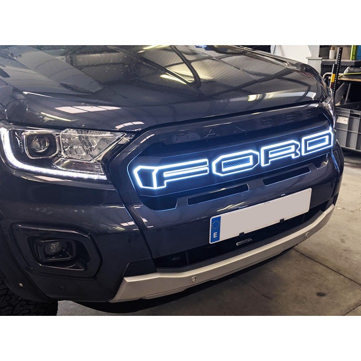 Grilă Față, Otros Fabricantes Față ABS W/ XTREME LED Letters, Culoare Negru, Ford Ranger 2016 - 2019 - EDK.ro