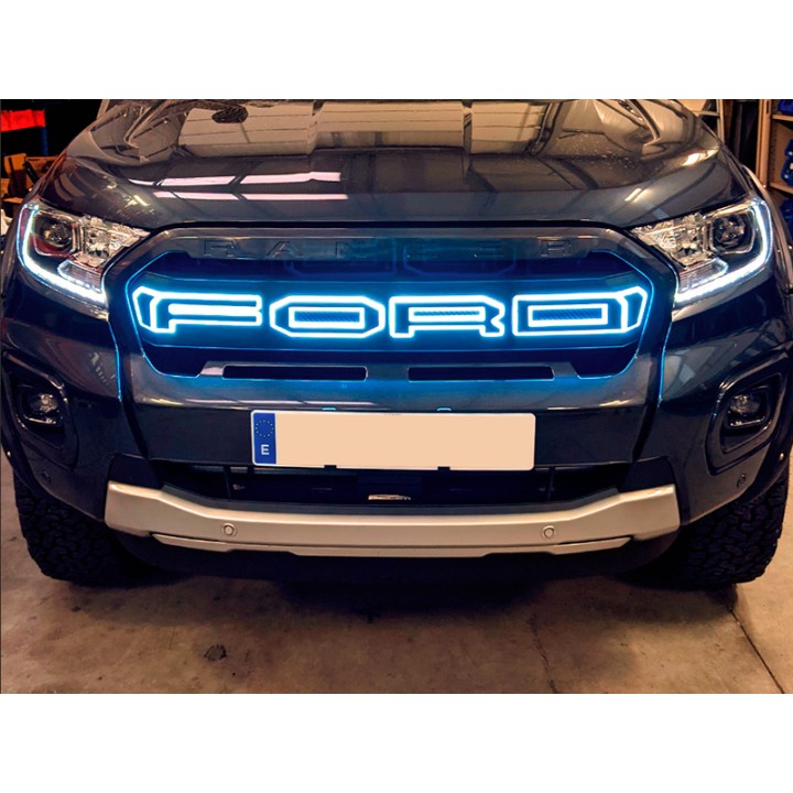 Grilă Față, Otros Fabricantes Față ABS W/ XTREME LED Letters, Culoare Negru, Ford Ranger 2016 - 2019 - EDK.ro