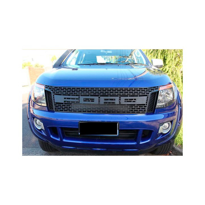 Grilă Față, Otros Fabricantes Față ABS W/ Letters, Culoare Negru, Ford Ranger 2012 - 2016 - EDK.ro
