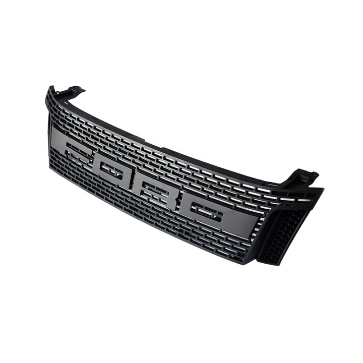 Grilă Față, Otros Fabricantes Față ABS W/ Letters, Culoare Negru, Ford Ranger 2012 - 2016 - EDK.ro