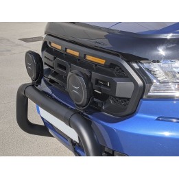 Front Grille, Otros Fabricantes Front ABS LED W/ Letters Raptor Style XL/XLT/Limited, Color Black, Ford Ranger 2019 - 2022 - EDK