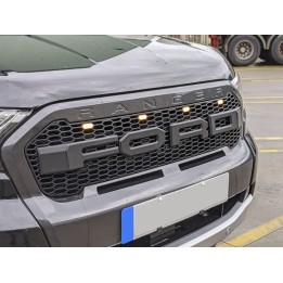 Front Grille, Otros Fabricantes Front ABS LED W/ Letters Wildtrak, Color Black, Ford Ranger 2019 - 2022 - EDK.ro