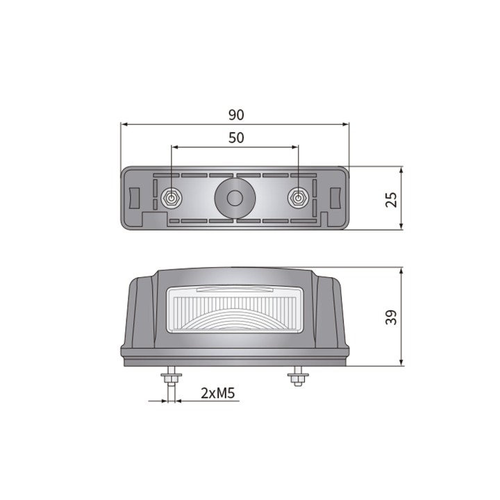 Iluminare Plăcuță de Înmatriculare 12V-5W, Wesem - EDK.ro