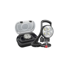 LED Work Light, Wesem LED 1000 lm Ø87 IP69K 12/24 V 14.5 W with Cable and Switch, Including Carrying Case (58° Wide Beam) - EDK.