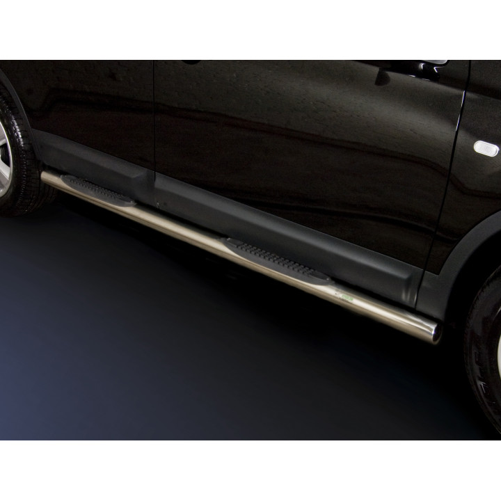 Praguri Laterale, Steeler 4x4 Side Bars cu Treaptă de Plastic, Culoare Argintiu, Nissan Qashqai 2010 - 2013 - EDK.ro