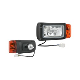 Lampă Multifuncțională, Wesem FF 12V H4 IP55 cu Spate Suport și 0.25 m AMP Cable (Right) - EDK.ro