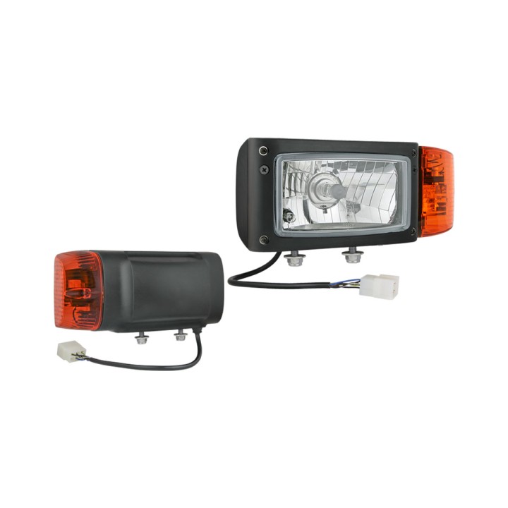 Multifunction Lamp, Wesem FF 12V H4 IP55 with 0.25 m AMP Cable (Right) - EDK.ro