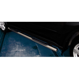 Praguri Laterale, Steeler 4x4 Side Bars cu Treaptă de Plastic, Culoare Argintiu, Nissan X-Trail 2007 - 2010 - EDK.ro