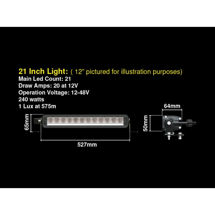 LED Light Bar, EFS Vividmax Ultra 21 Inch 240W - EDK.ro