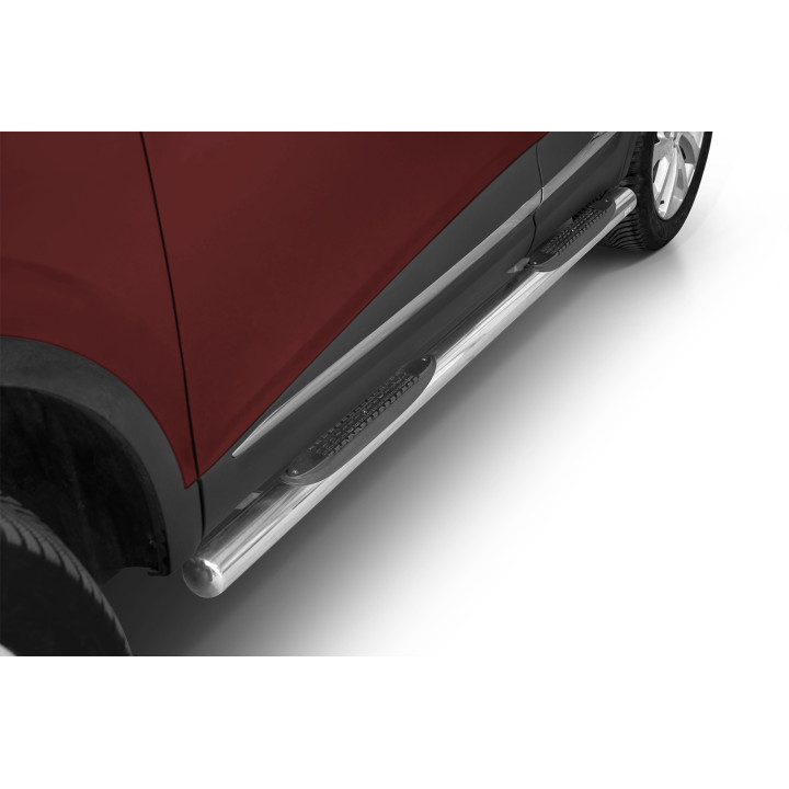 Side Steps, Steeler 4x4 Side Bars with Plastic Steps, Color Silver, Renault Kadjar 2016 - 2022 - EDK.ro