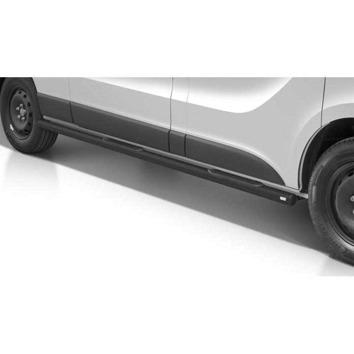 Side Steps, Steeler 4x4 Side Bars with Plastic Steps, Color Silver, Renault Trafic 2014 - 2021 - EDK.ro