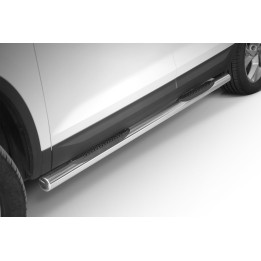 Side Steps, Steeler 4x4 Side Bars with Plastic Steps, Color Silver, Škoda Kodiaq 2016 - 2021 - EDK.ro
