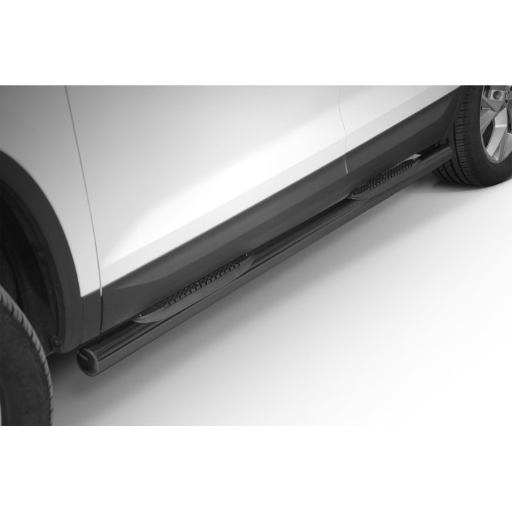 Side Steps, Steeler 4x4 Side Bars with Plastic Steps, Color Silver, Škoda Kodiaq 2016 - 2021 - EDK.ro