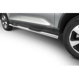 Praguri Laterale, Steeler 4x4 Side Bars cu Treaptă de Plastic, Culoare Argintiu, SsangYong Rexton 2018 - Prezent - EDK.ro
