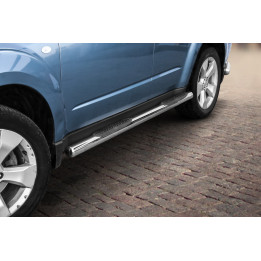 Side Steps, Steeler 4x4 Side Bars with Plastic Steps, Color Silver, Subaru Forester 2008 - 2013 - EDK.ro