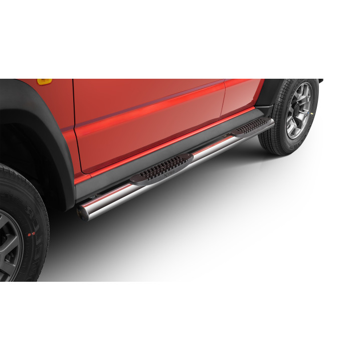 Praguri Laterale, Steeler 4x4 Side Bars cu Treaptă de Plastic, Culoare Argintiu, Suzuki Jimny 2023 - Prezent - EDK.ro