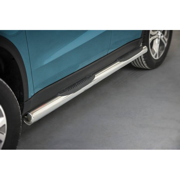 Side Steps, Steeler 4x4 Side Bars with Plastic Steps, Color Silver, Suzuki Vitara 2015 - Present - EDK.ro